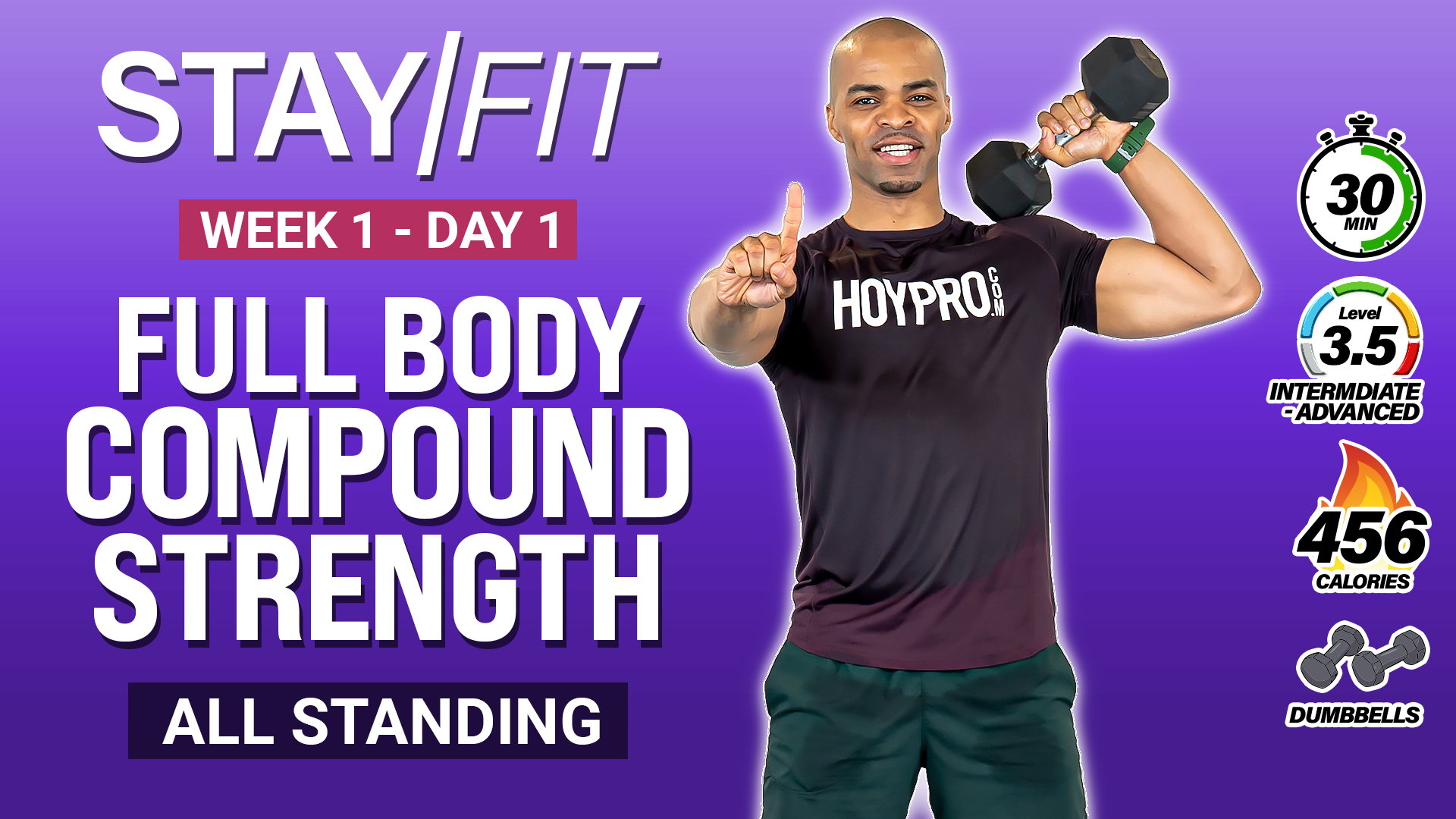 30 Minute Standing Full Body Compound Strength - STAY/FIT W1: Day 1