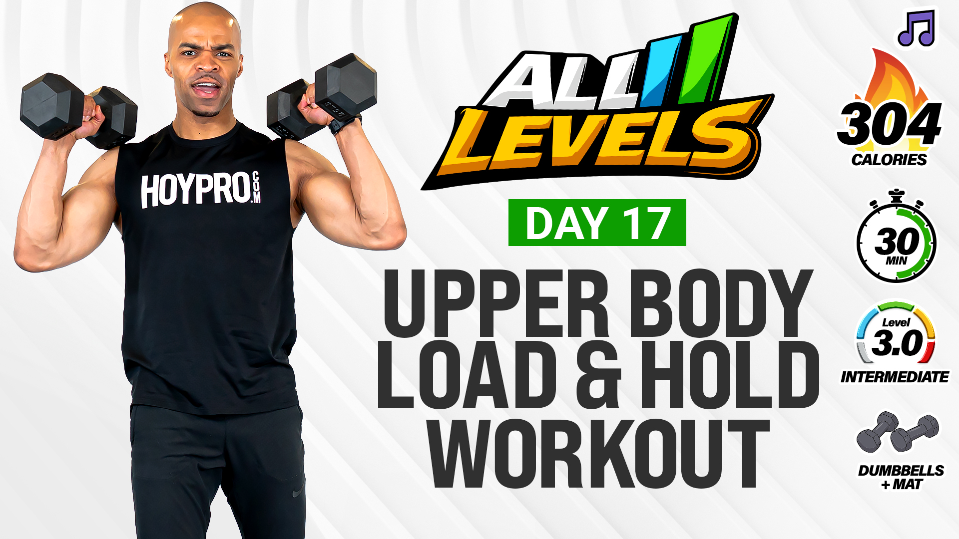 30 Minute Upper Body Load & Hold Strength Workout - ALL LEVELS #017
