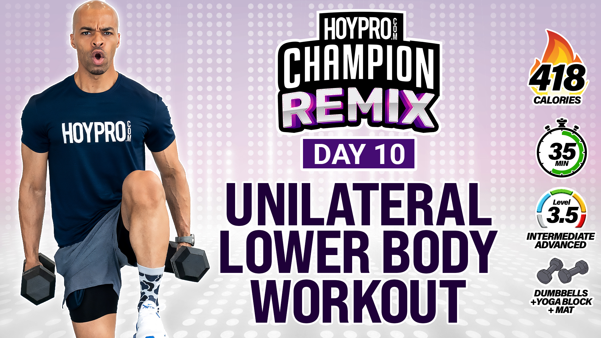 35 Minute INTENSE Unilateral Lower Body Strength Workout - Champion REMIX #10