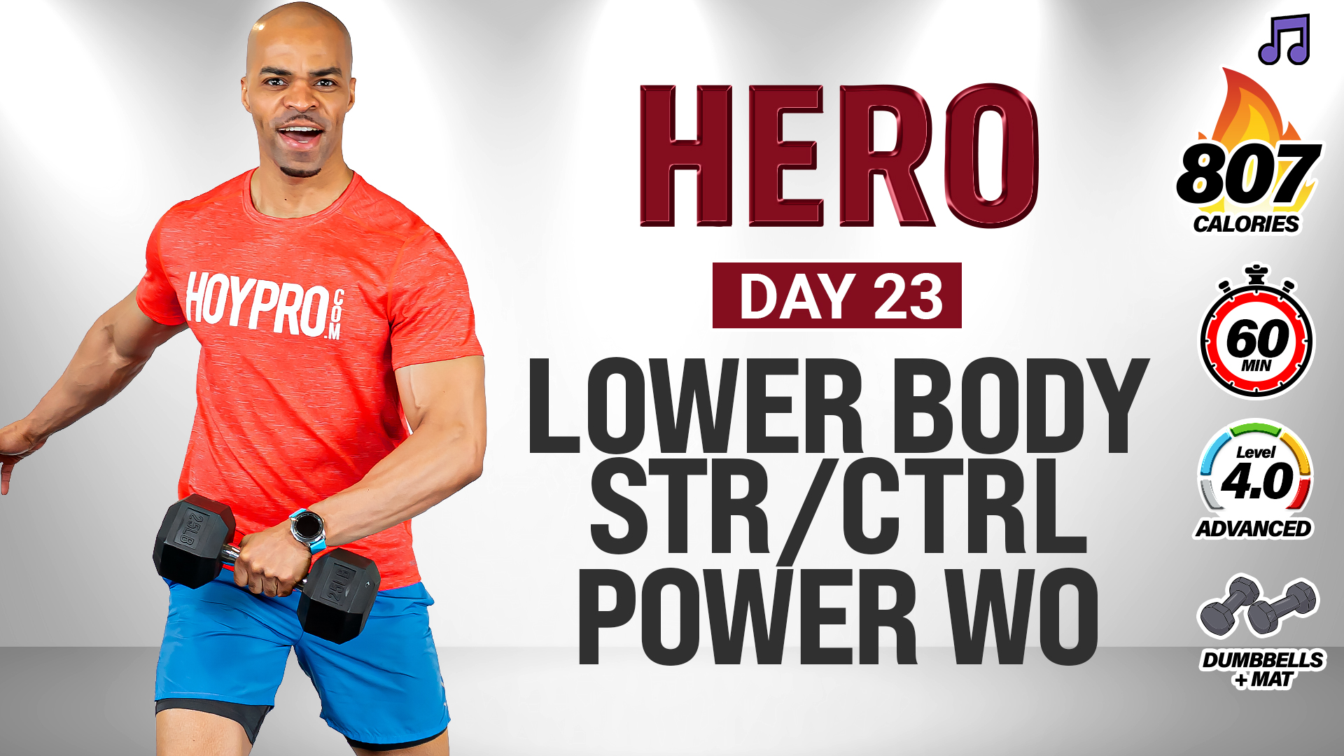 30 & 60 Minute Lower Body Strength Control Power - HERO #023