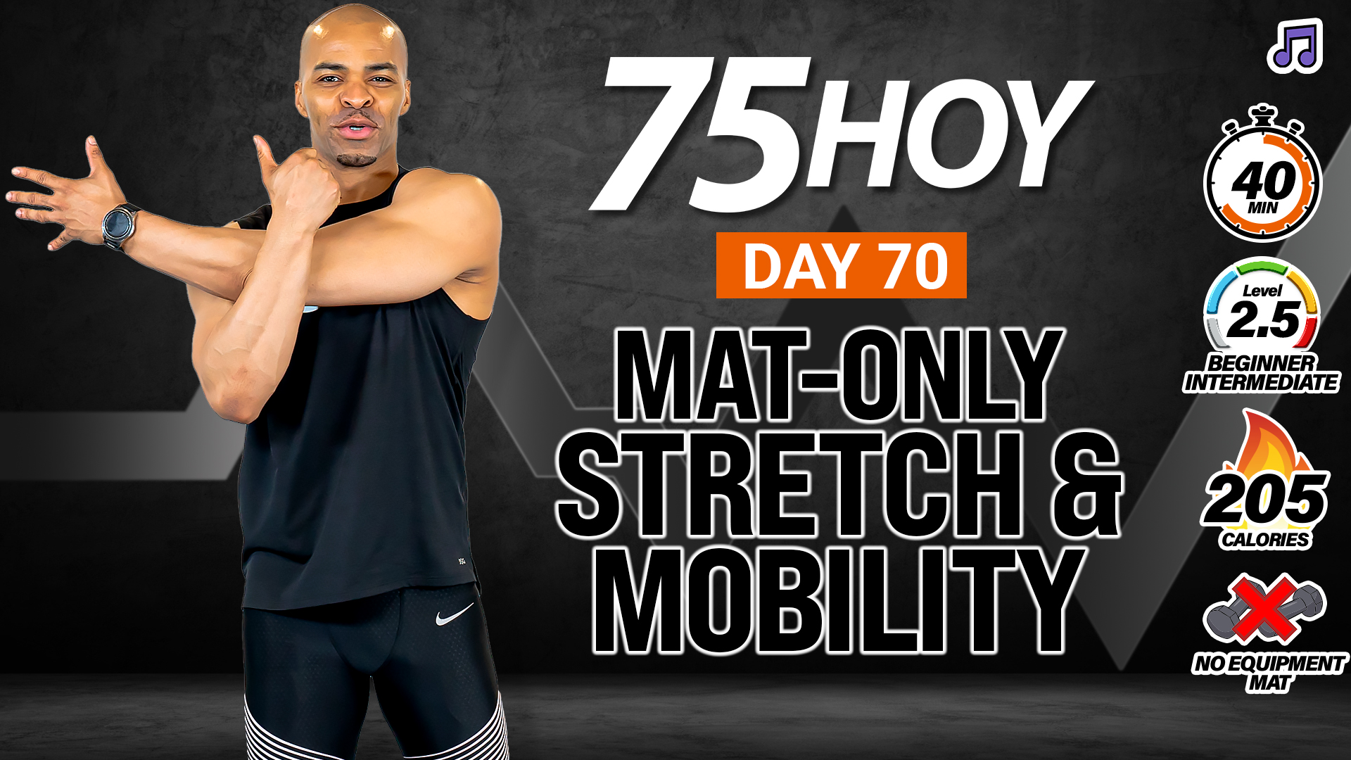 40 Minute All Floor Deep Stretch & Mobility Workout - 75 HOY #70