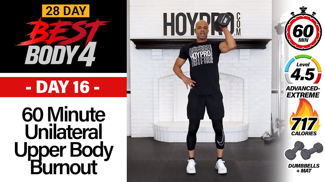 60 Minute Unilateral Upper Body Strength Workout Best Body 4 16