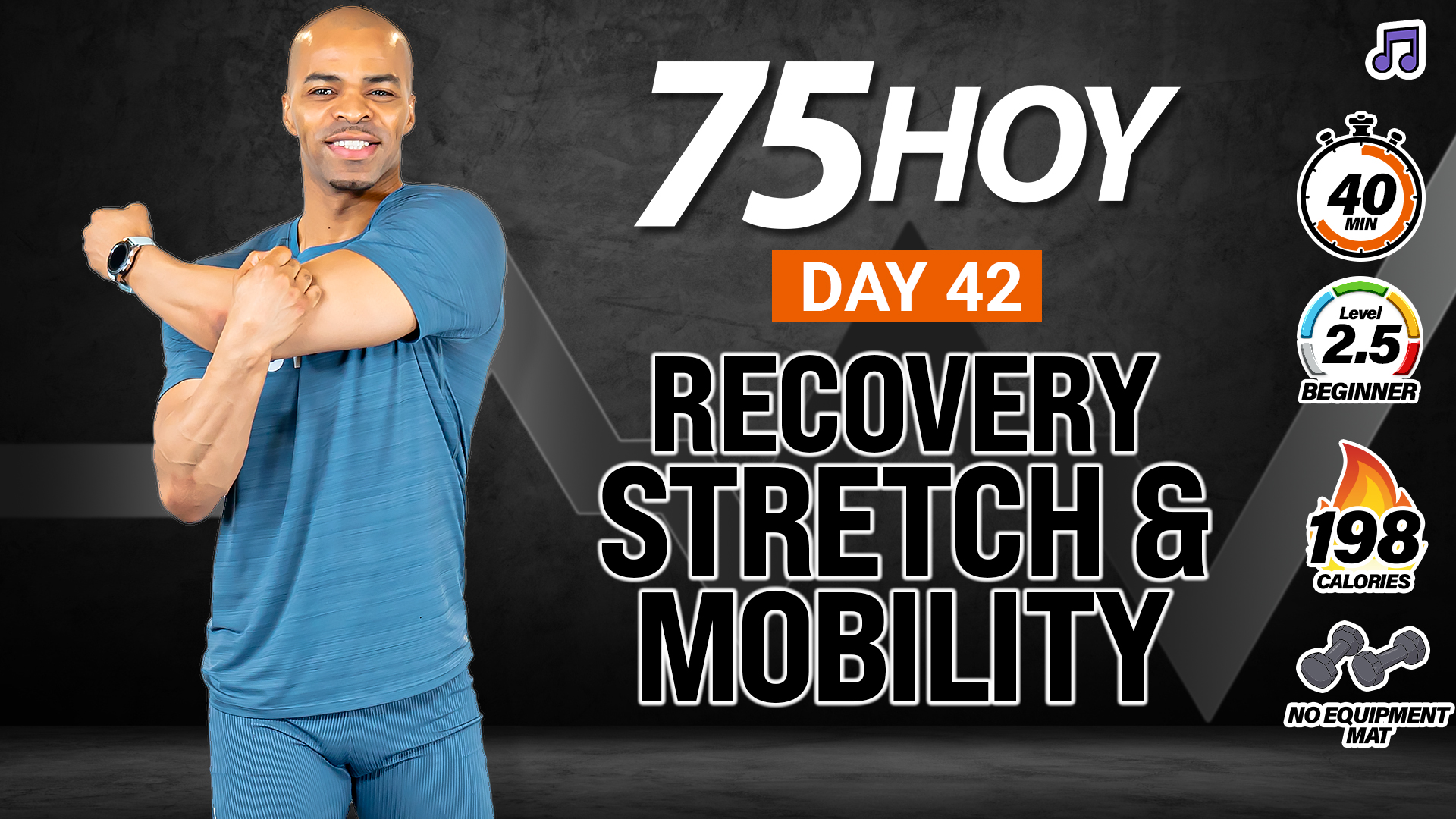 40 Minute All Floor Deep Stretch & Mobility Workout - 75 HOY #42