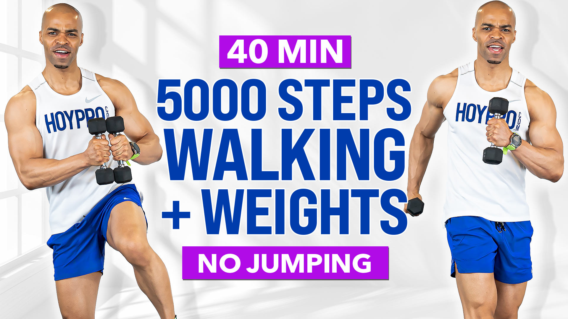 30 & 40 Minute 5000 Steps Walking Workout with Light Weights