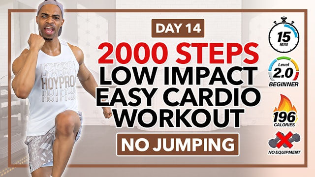 15 Minute Easy Step cardio Workout (Low Impact) - 2000 Steps #14