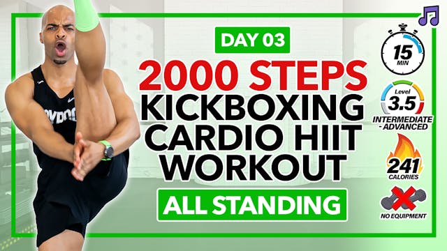 15 Minute Kickboxing & Step Cardio Wo...
