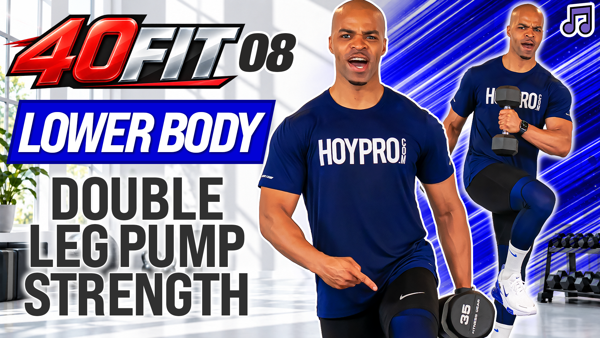 40 Minute Standing Lower Body Double Pump Strength - 40FIT #008 (Music)