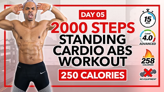 15 Minute INTENSE Cardio Abs & Core Workout - 2000 Steps #05