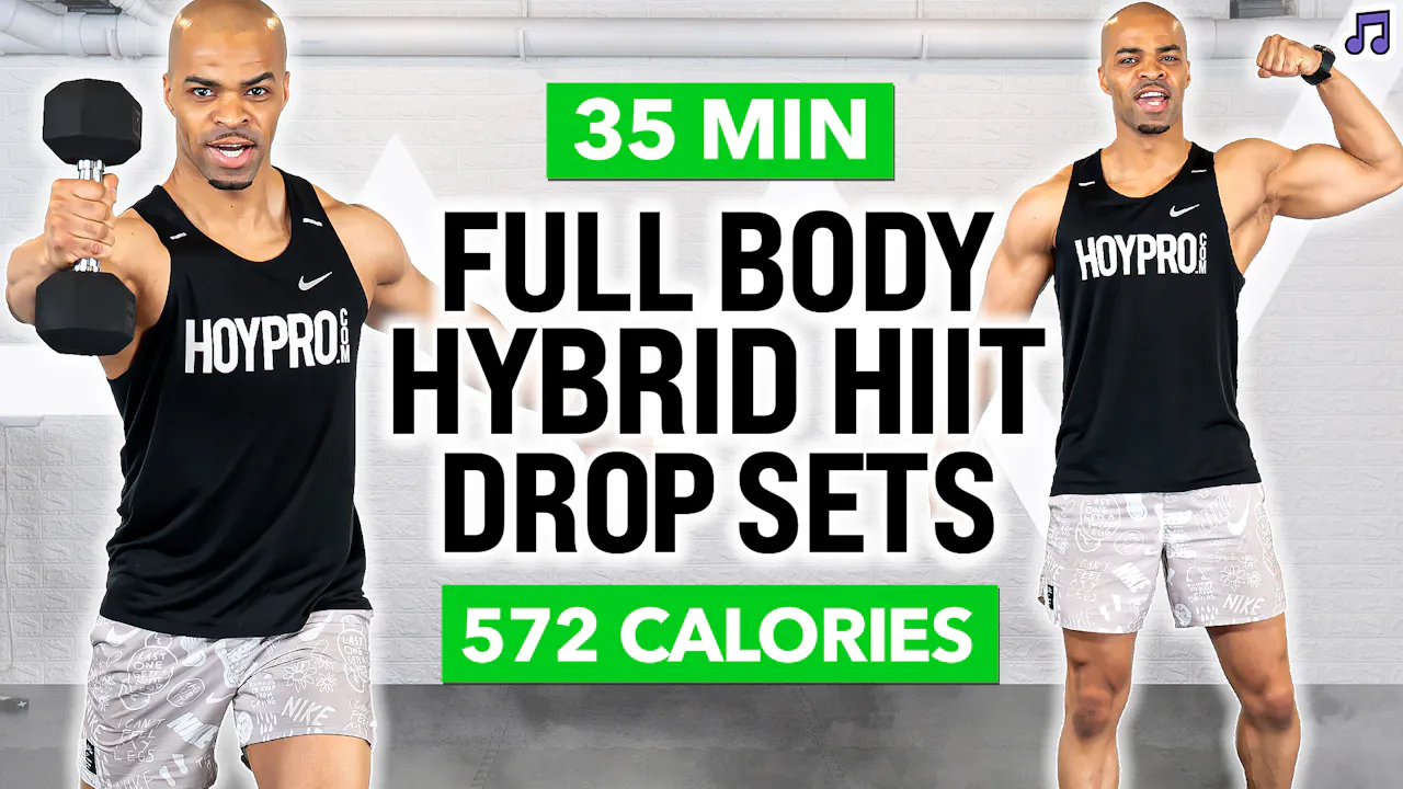 35 Minute Full Body Power HIIT Drop Sets Workout (Music) - Millionaire ...