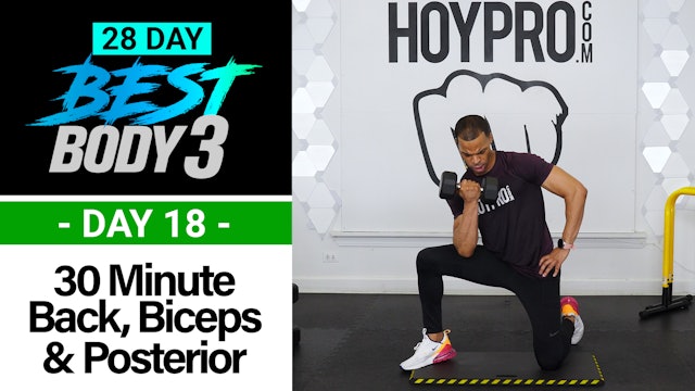 30 Minute Back, Biceps, Shoulders & Posterior Workout - Best Body 3 #18