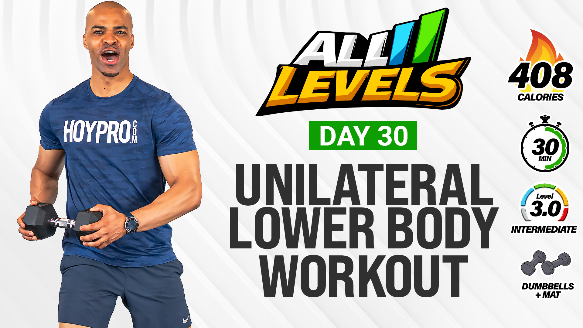 30 Minute Unilateral Lower Body Strength Workout - ALL LEVELS #030