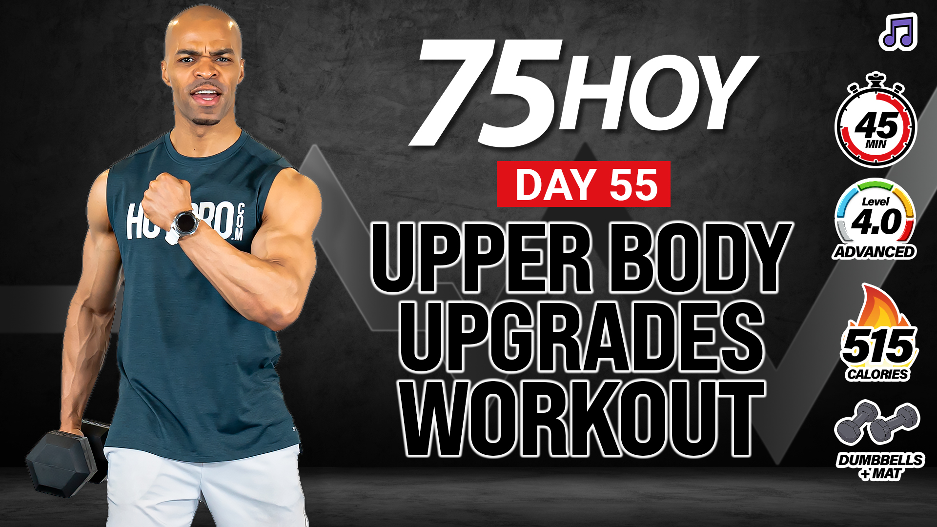 45 Minute Upper Body ABAB Strength Upgrades - 75 HOY #55 (Music)