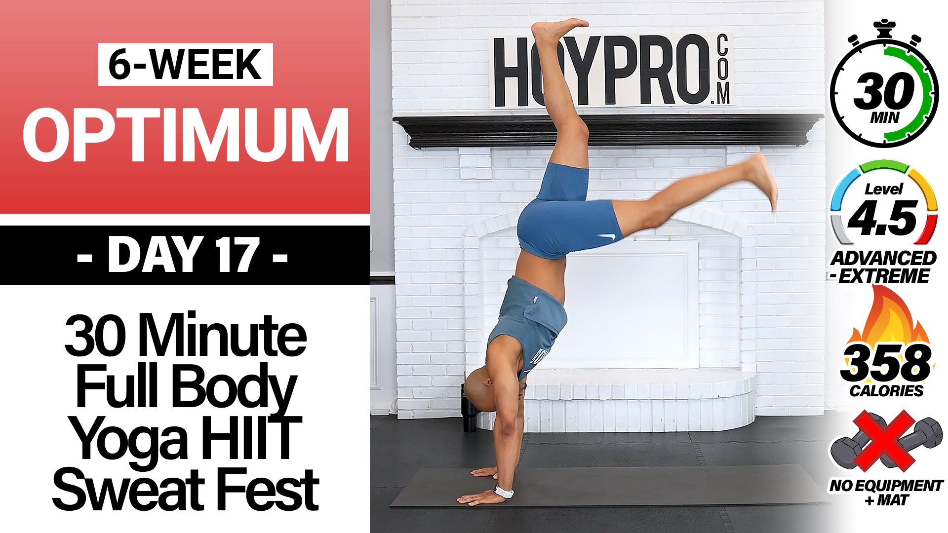 30 Minute Full Body Yoga HIIT Sweat Session - OPTIMUM #17