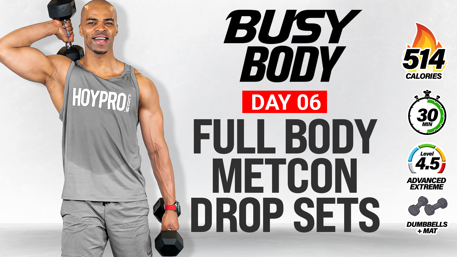 30 Minute KILLER Hybird METCON Drop Sets - BUSY BODY #06