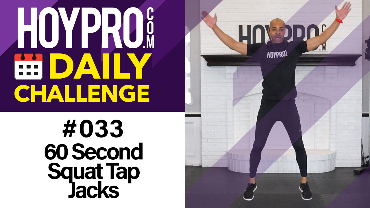60 Second Tap Squat Jacks - Daily Challenge #033