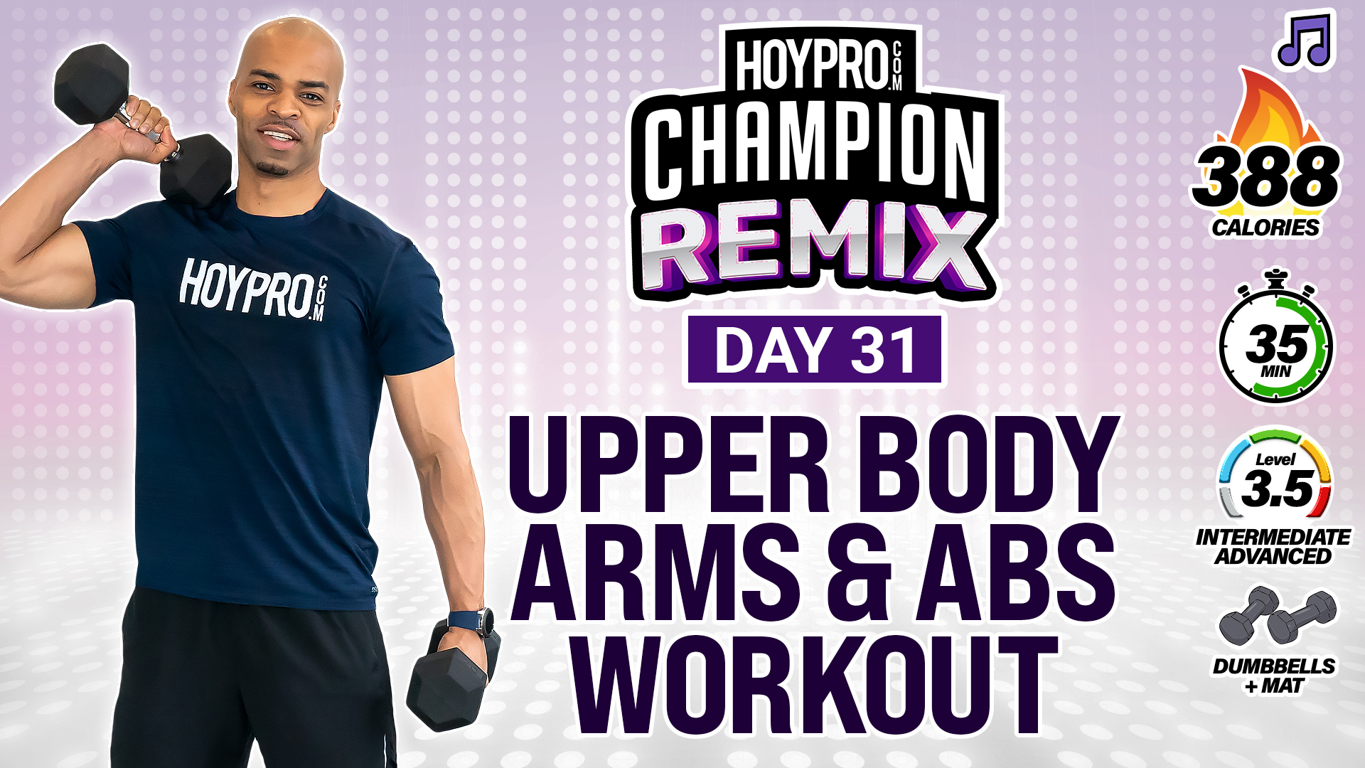 35 Minute Upper Body Arms & Abs Workout - Champion REMIX #31