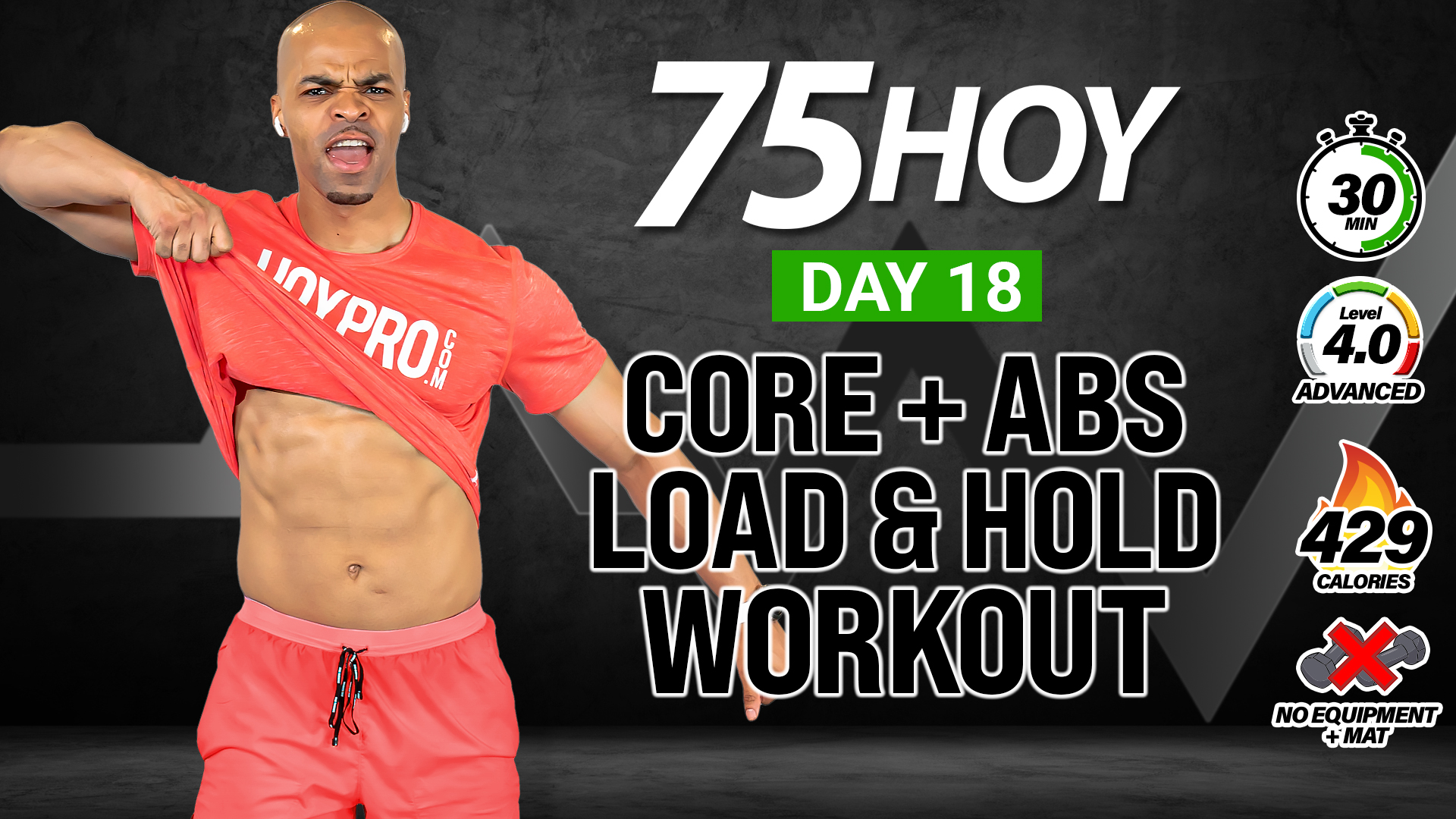 30 Minute Abs + Core Load & Hold Workout (No Equipment) - 75HOY #18