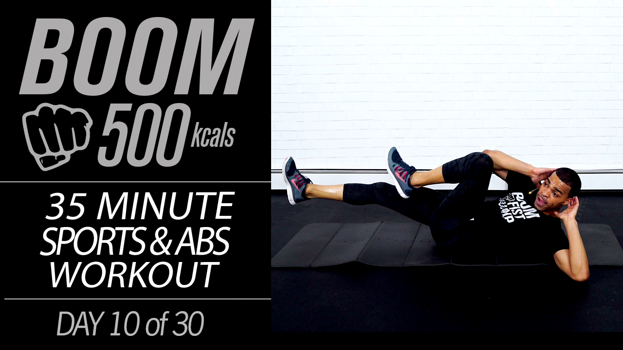 BOOM #10 - 35 Minute Sports Themed HIIT + Abs Workout
