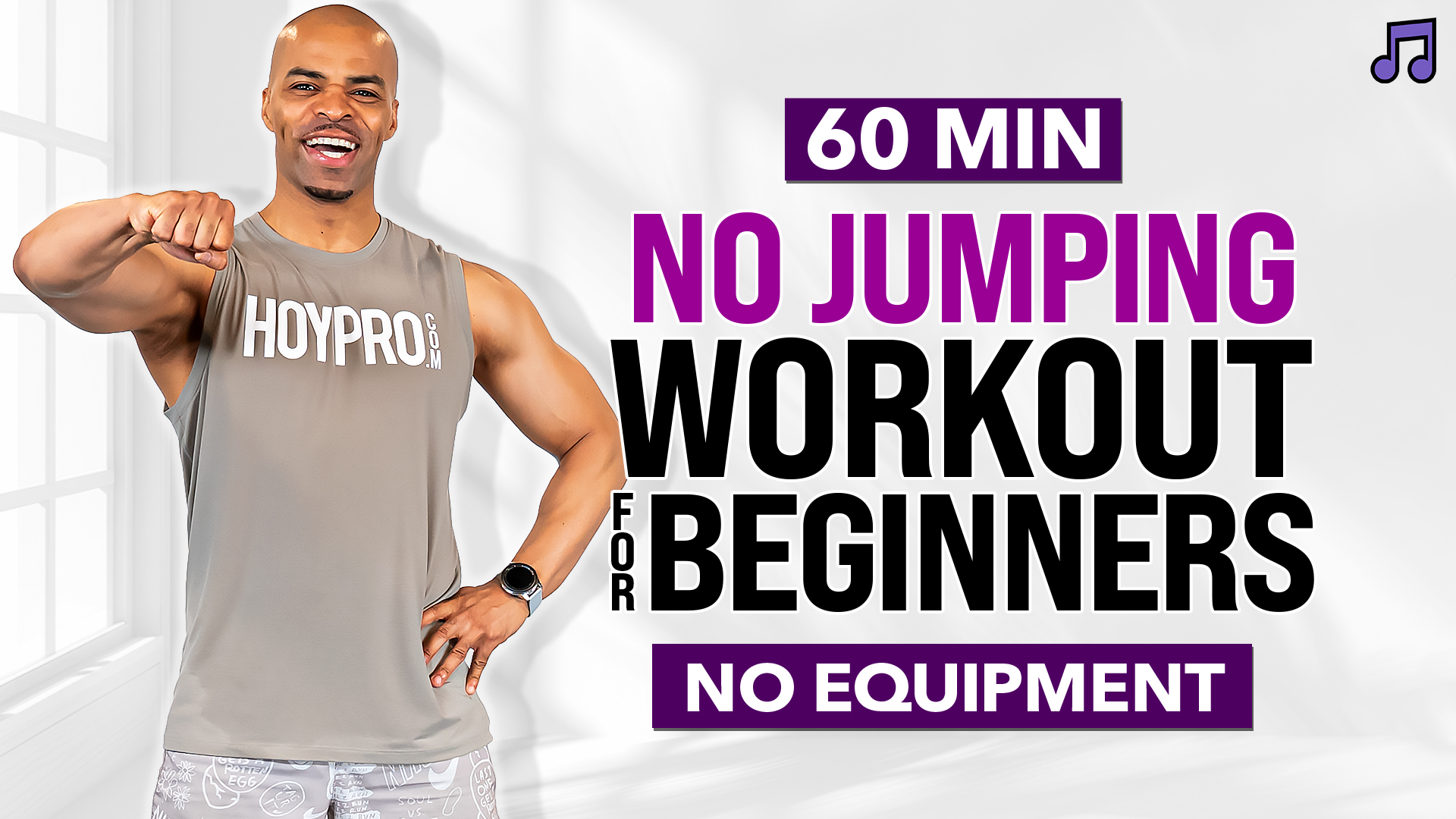30 & 60 Minute Full Body Beginner Bodyweight Workout (No Jumping)