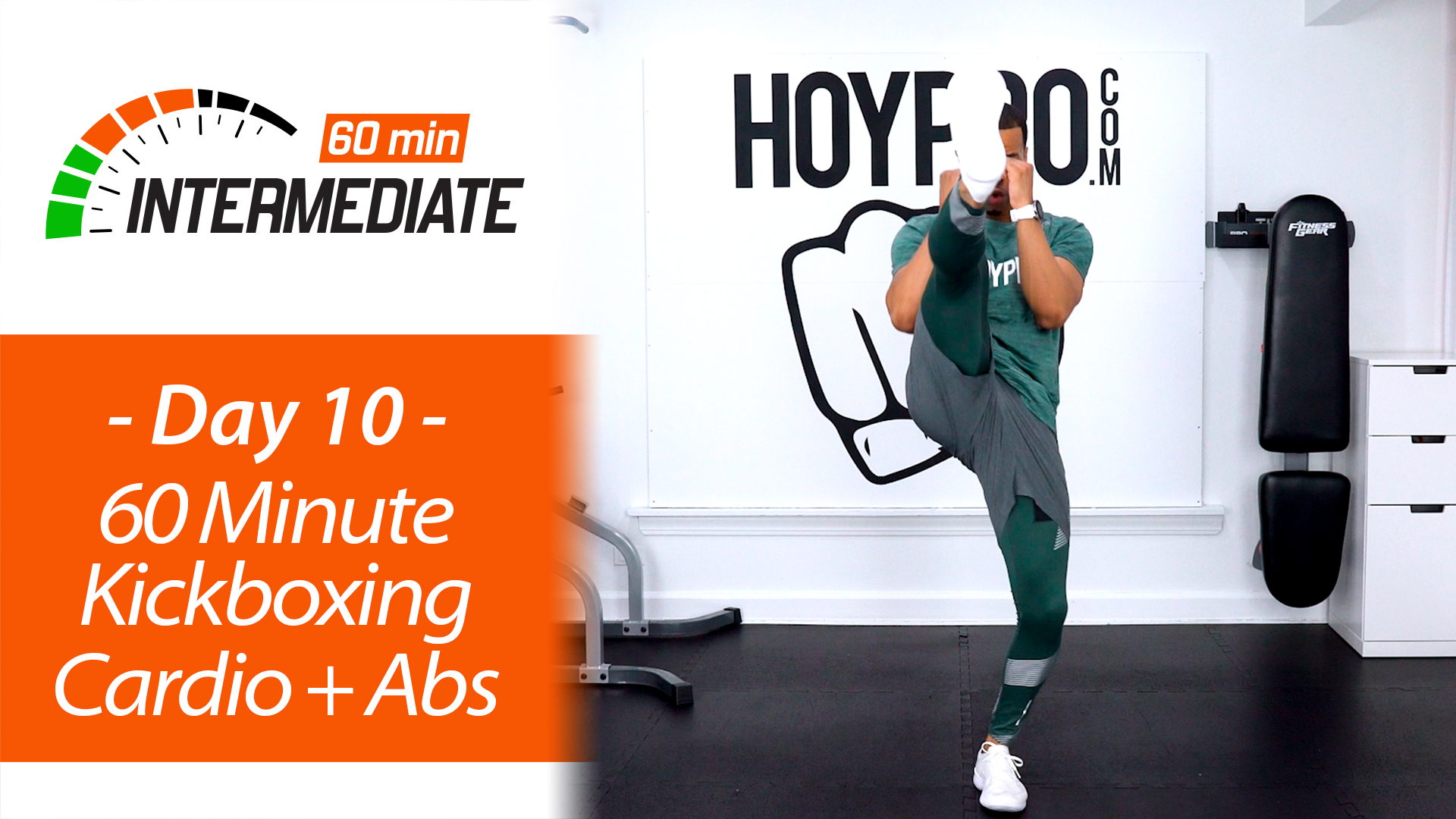 60 Intermediate Kickboxing Cardio + Abs Workout - Intermediate 60 #10