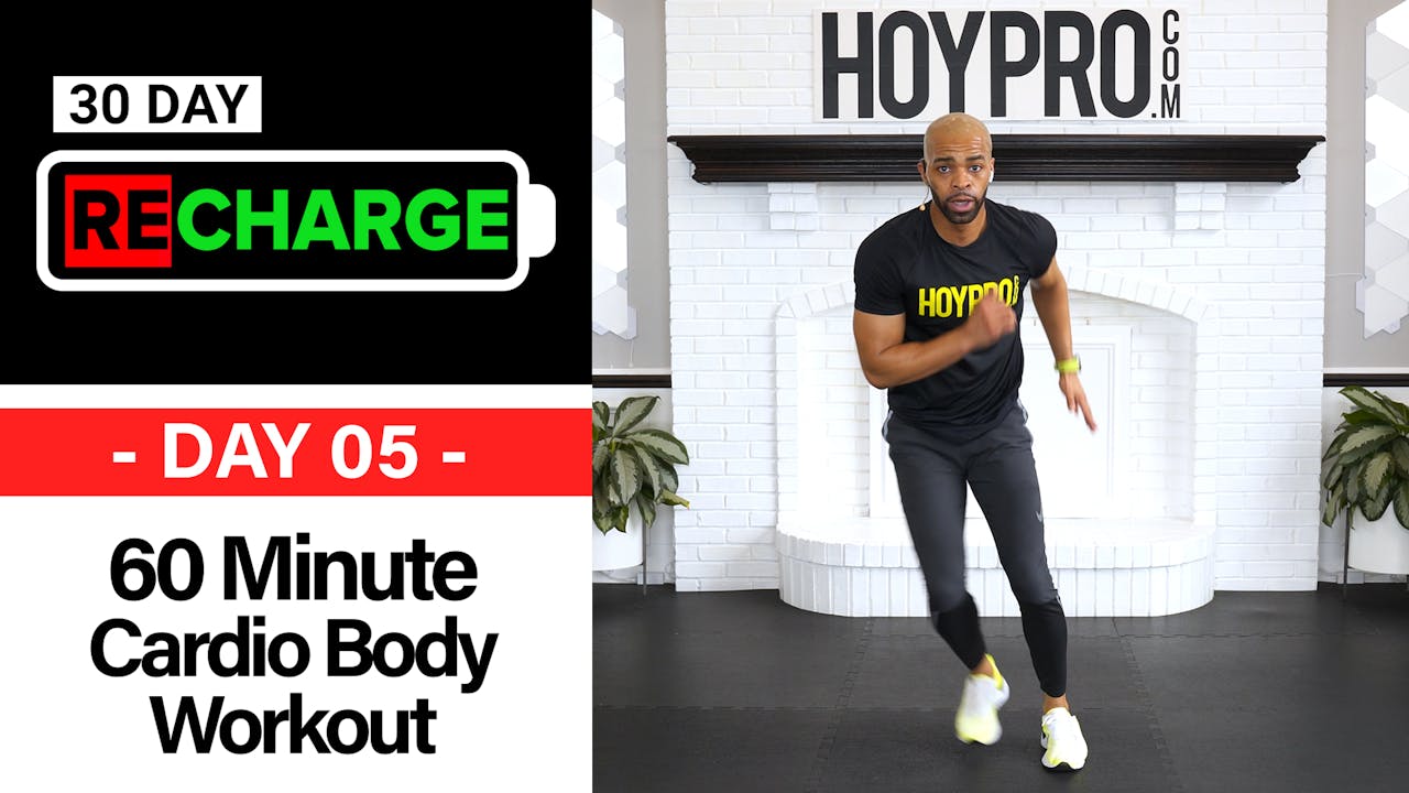 60 Minute No Equipment Cardio Body HIIT Workout Recharge 05