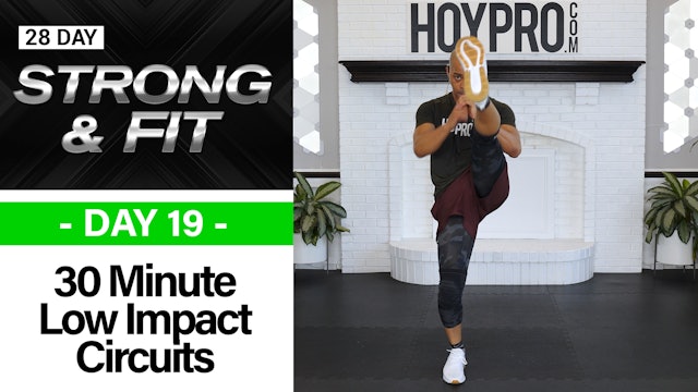 30 Minute Low Impact No Equipment Circuits Workout - STRONGAF #19