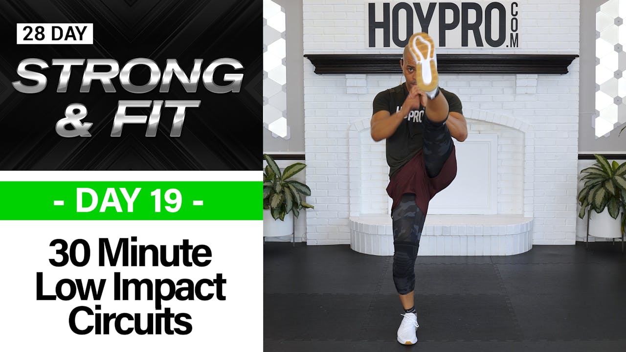 30 Minute Low Impact No Equipment Circuits Workout - STRONGAF #19 ...