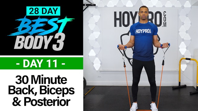 30 Minute Back, Biceps, Shoulders & Posterior Workout - Best Body 3 #11