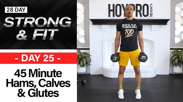 45 Minute Hams, Calves & Glutes Lower Body Workout - STRONGAF  #25