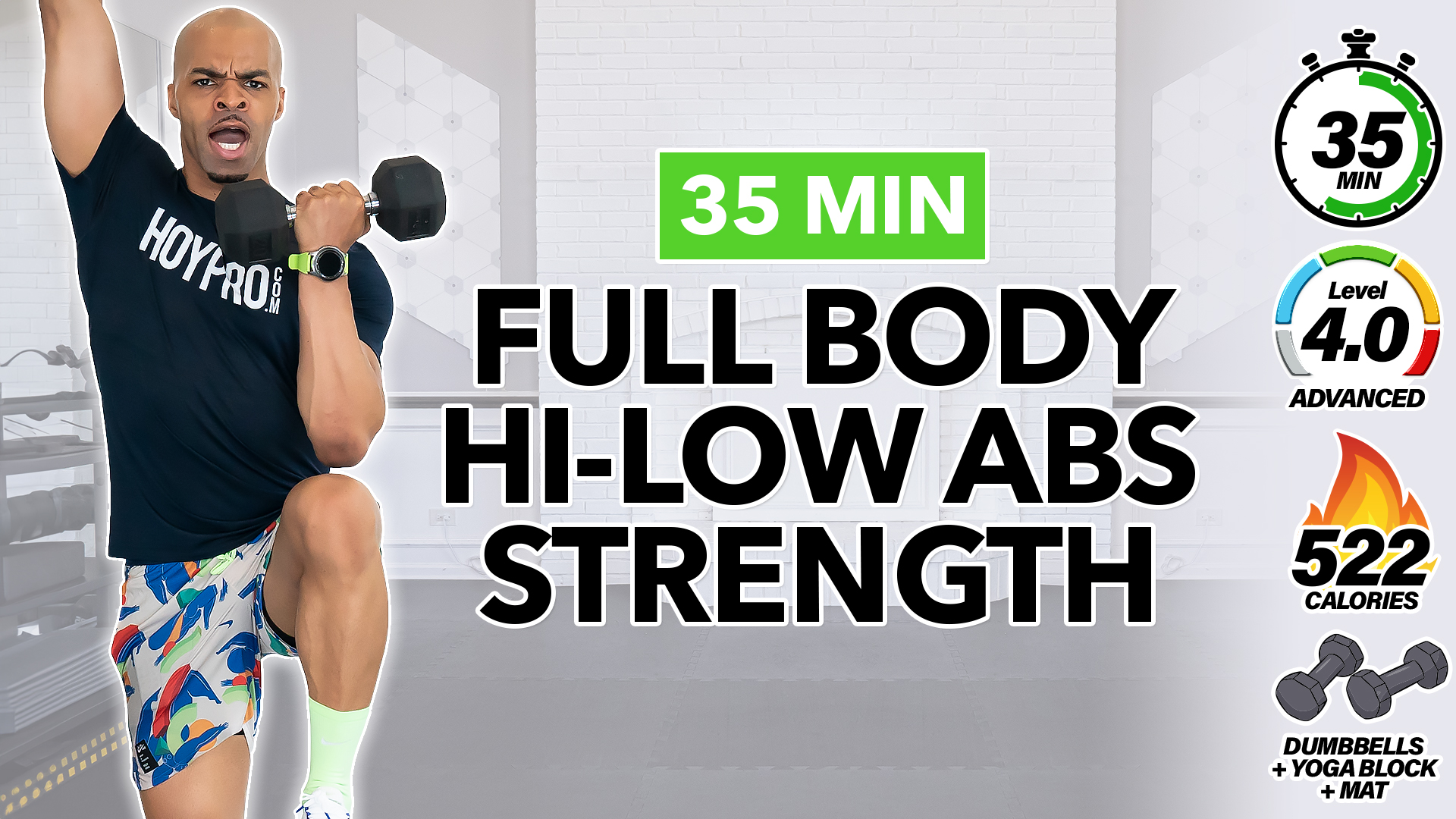 35 Minute Hi-Low Abs Full Body Strength Workout