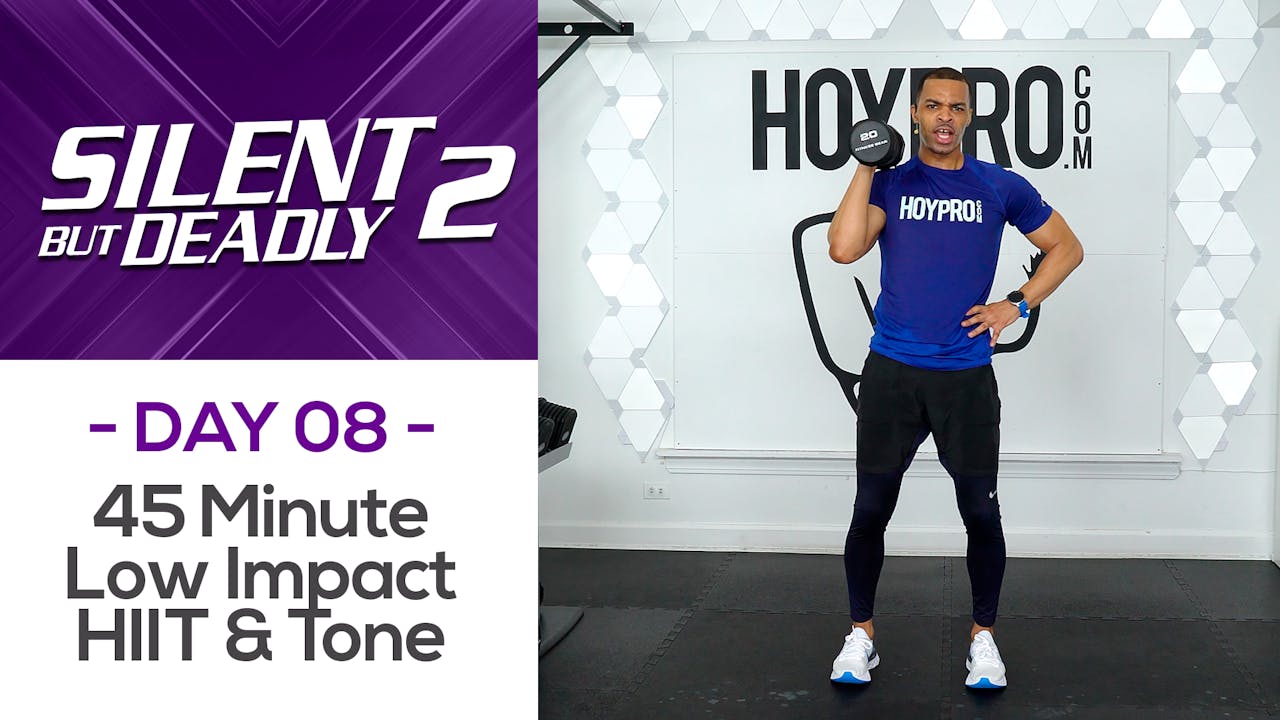 45 Minute Low Impact HIIT & Tone Circuit Workout - SBD2 #08 - Silent