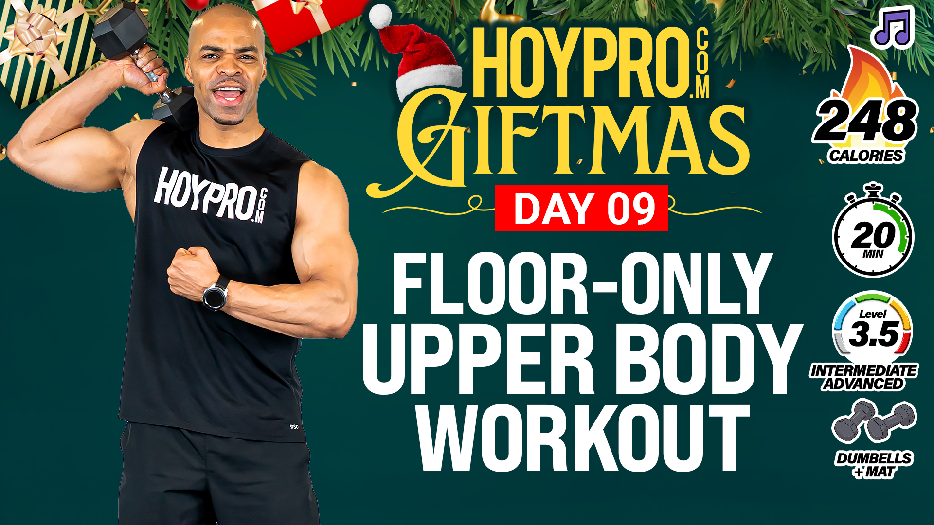 20 Minute Floor-Only Upper Body Workout - GIFTMAS Day 09