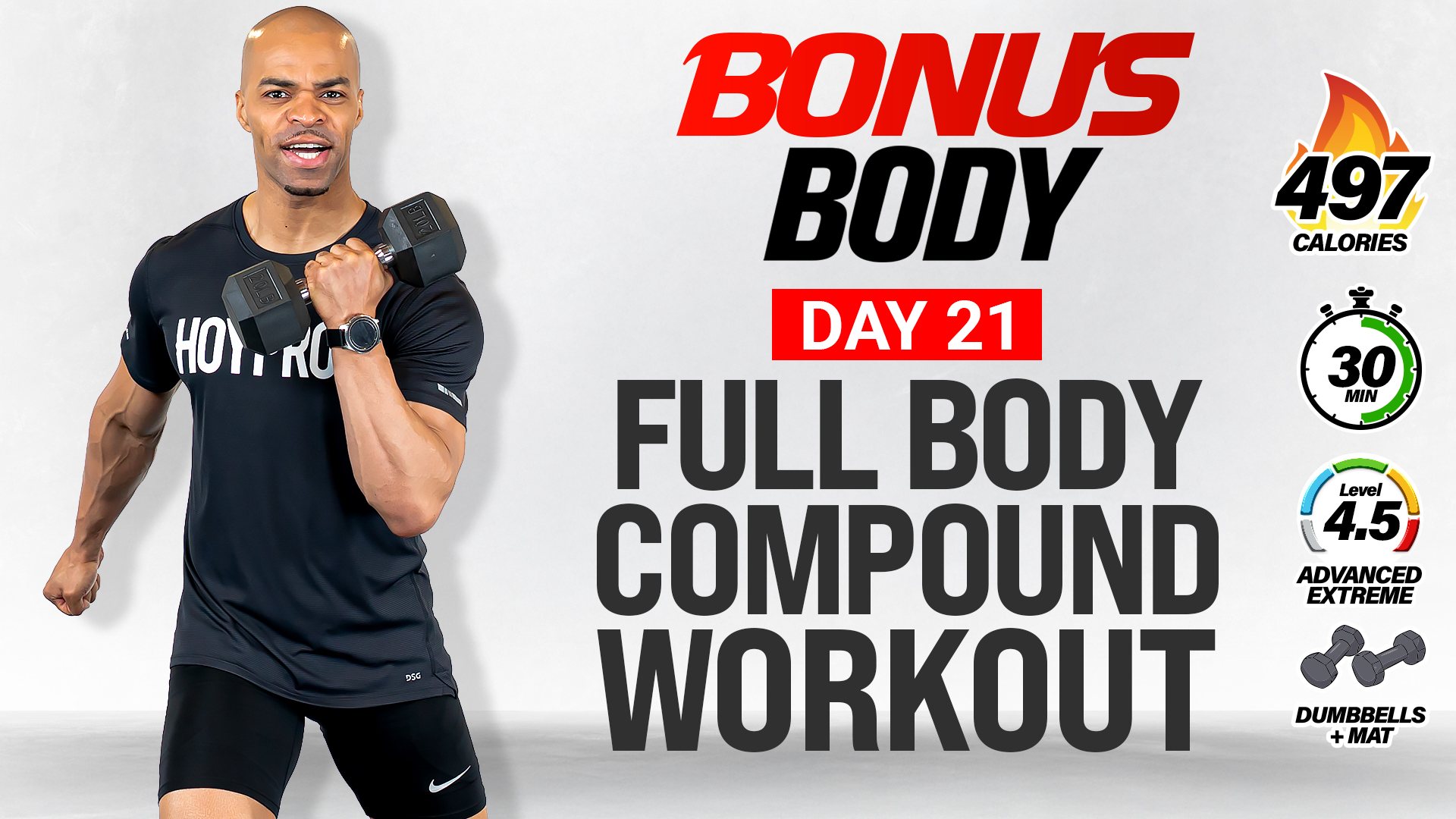 30 Minute Full Body Compound Dumbbell Workout - BUSY BODY #21