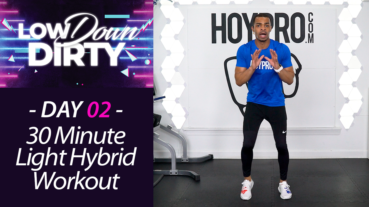 30 Minute GRIT - Light Dumbbells Hybrid Low Impact Workout - Low Down #02