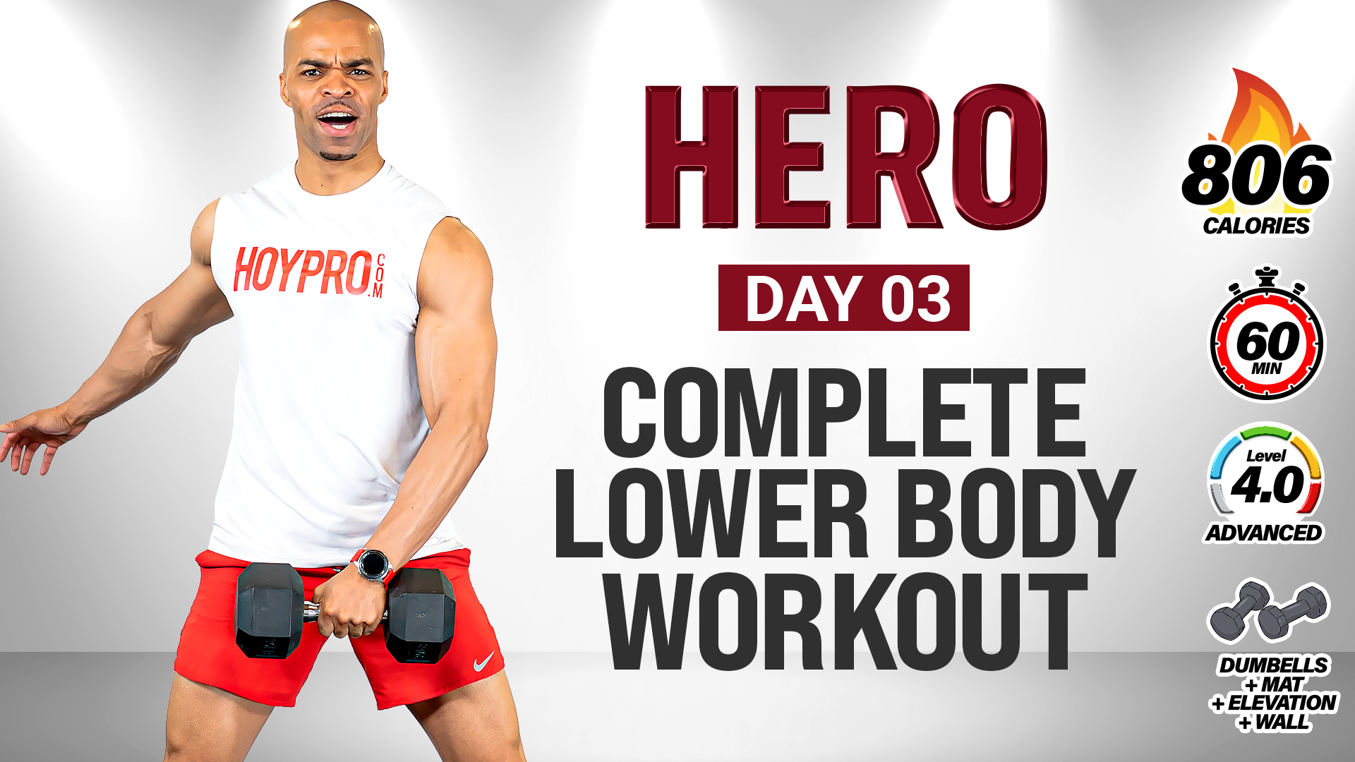60 Minute Complete Lower Body ABAB Strength Workout - HERO #003