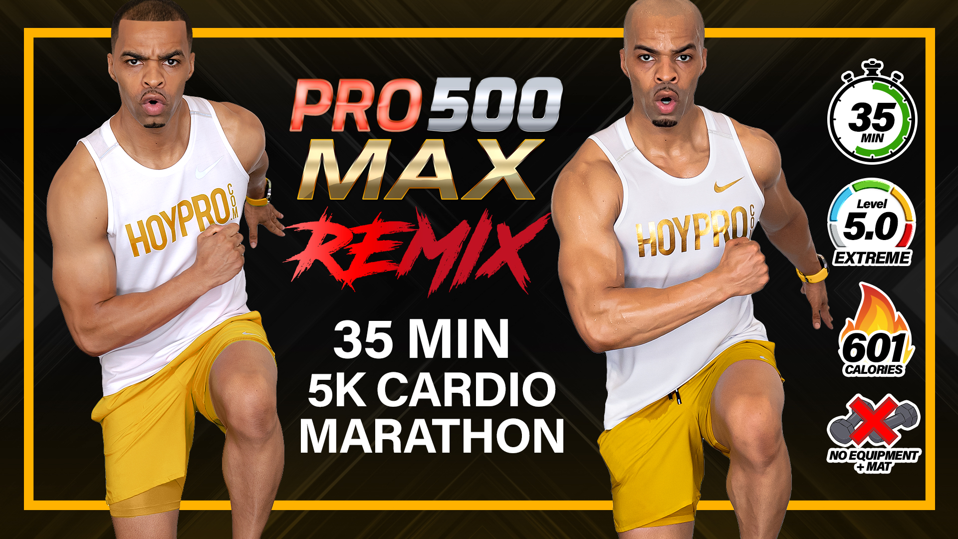 35 Minute Indoor 5K Marathon Cardio Workout 3.0 - PRO 500 MAX REMIX