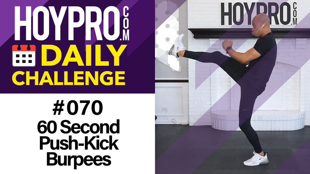 60 Second Push-Kick Burpees - Daily Challenge #070