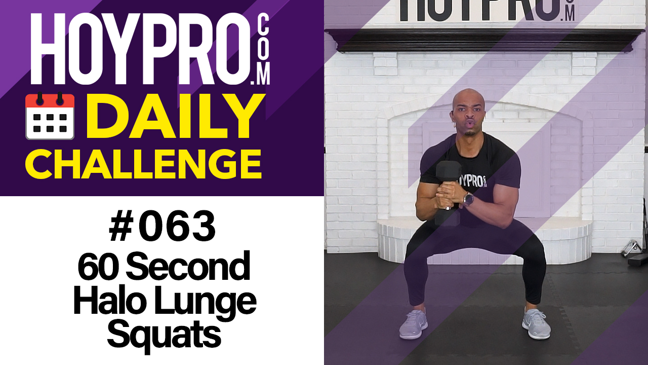60 Second Halo Lunge Squats - Daily Challenge #063