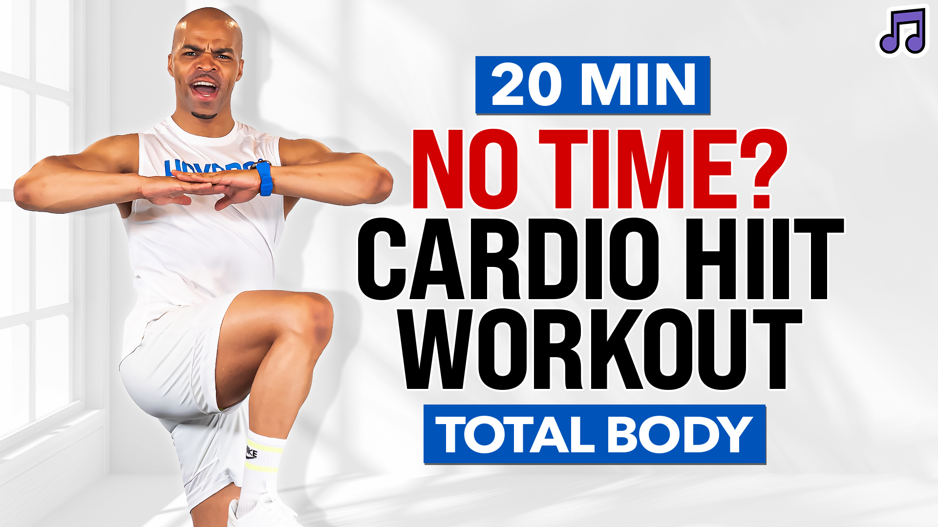 20 Minute Quick Full Body No Equipment HIIT Workout (Music)