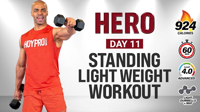 60 Minute Standing Light Dumbbell Wor...