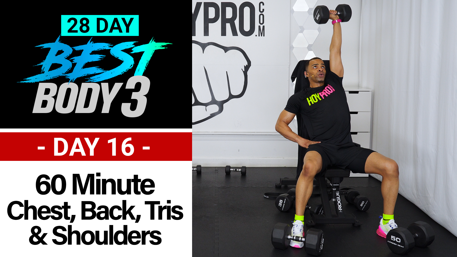 60 Minute Chest, Shoulders, Back & Tris Upper Body Workout - Best Body 3 #16