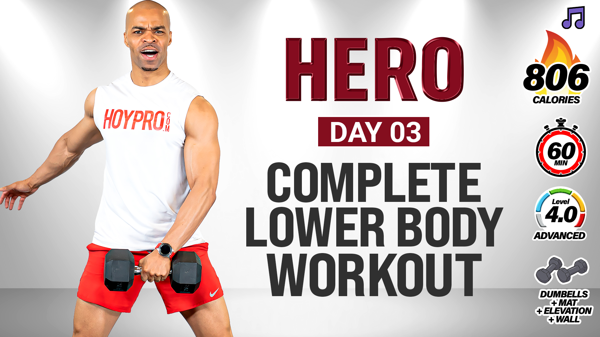 30 & 60 Minute Complete Lower Body ABAB Strength Workout - HERO #003