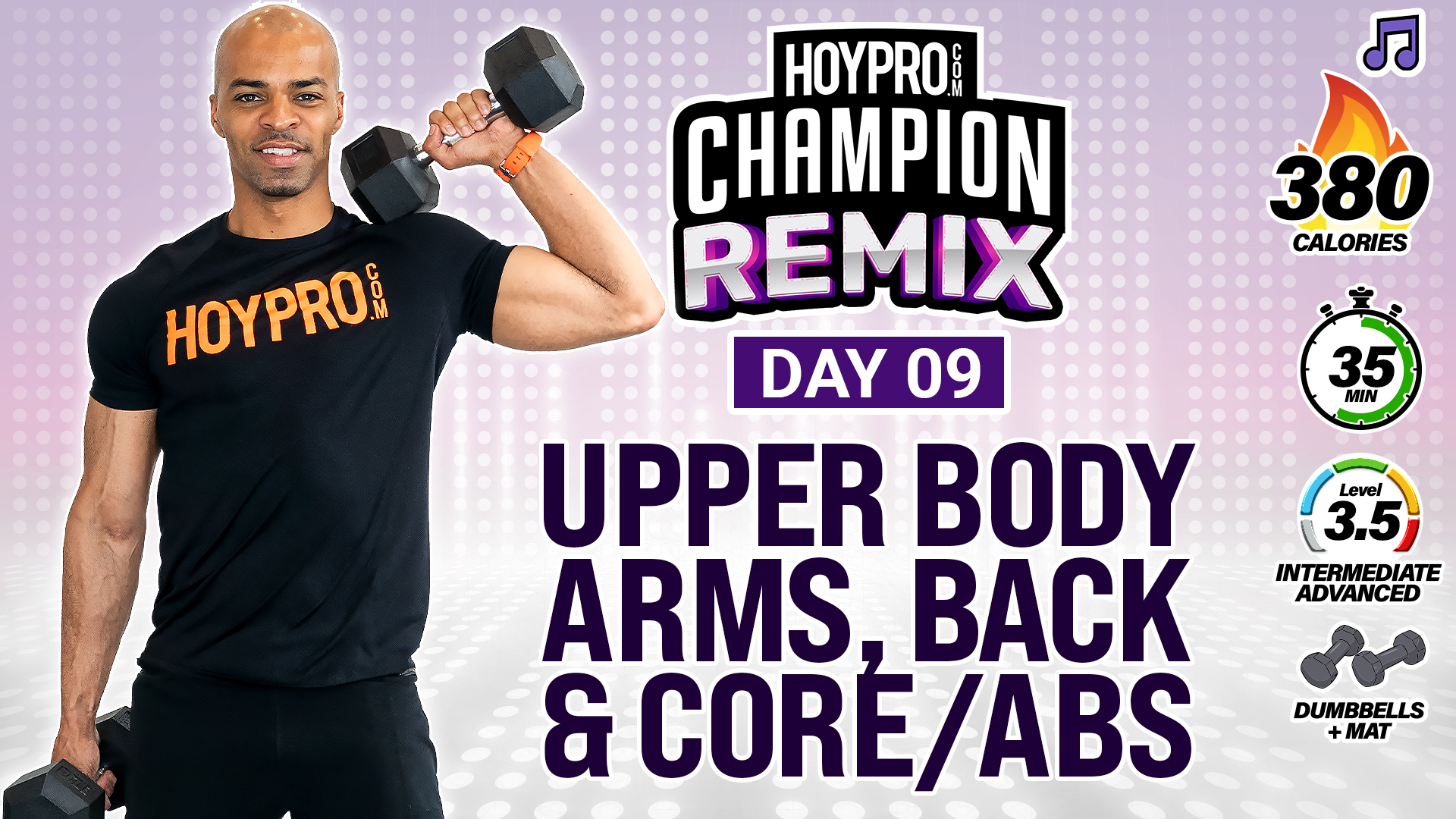 35 Minute Arms Abs & Back Upper Body Pump Workout - Champion REMIX #09