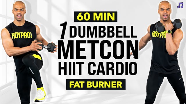 30 & 60 Minute One Dumbbell Full Body METCON HIIT Workout