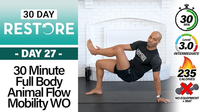 30 Minute Animal Flow Mobility Workout - RESTORE #27