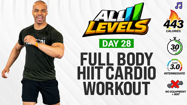30 Minute Intermediate Full Body HIIT Workout - ALL LEVELS #028