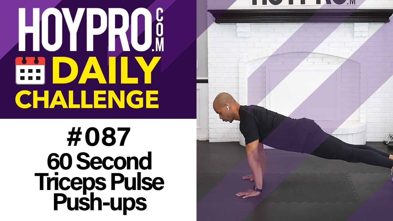 60 Second Triceps Pulse Push-ups - Daily Challenge #087