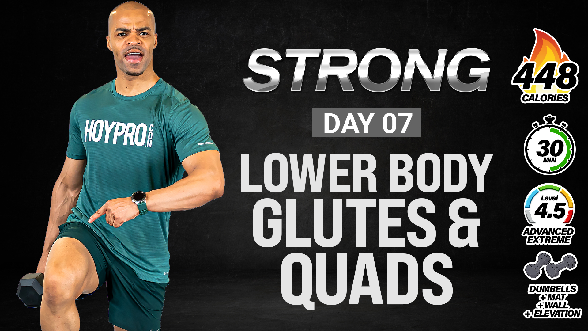 30 Minute Lower Body Quads, Glutes, Hips & Thighs - STRONG #007