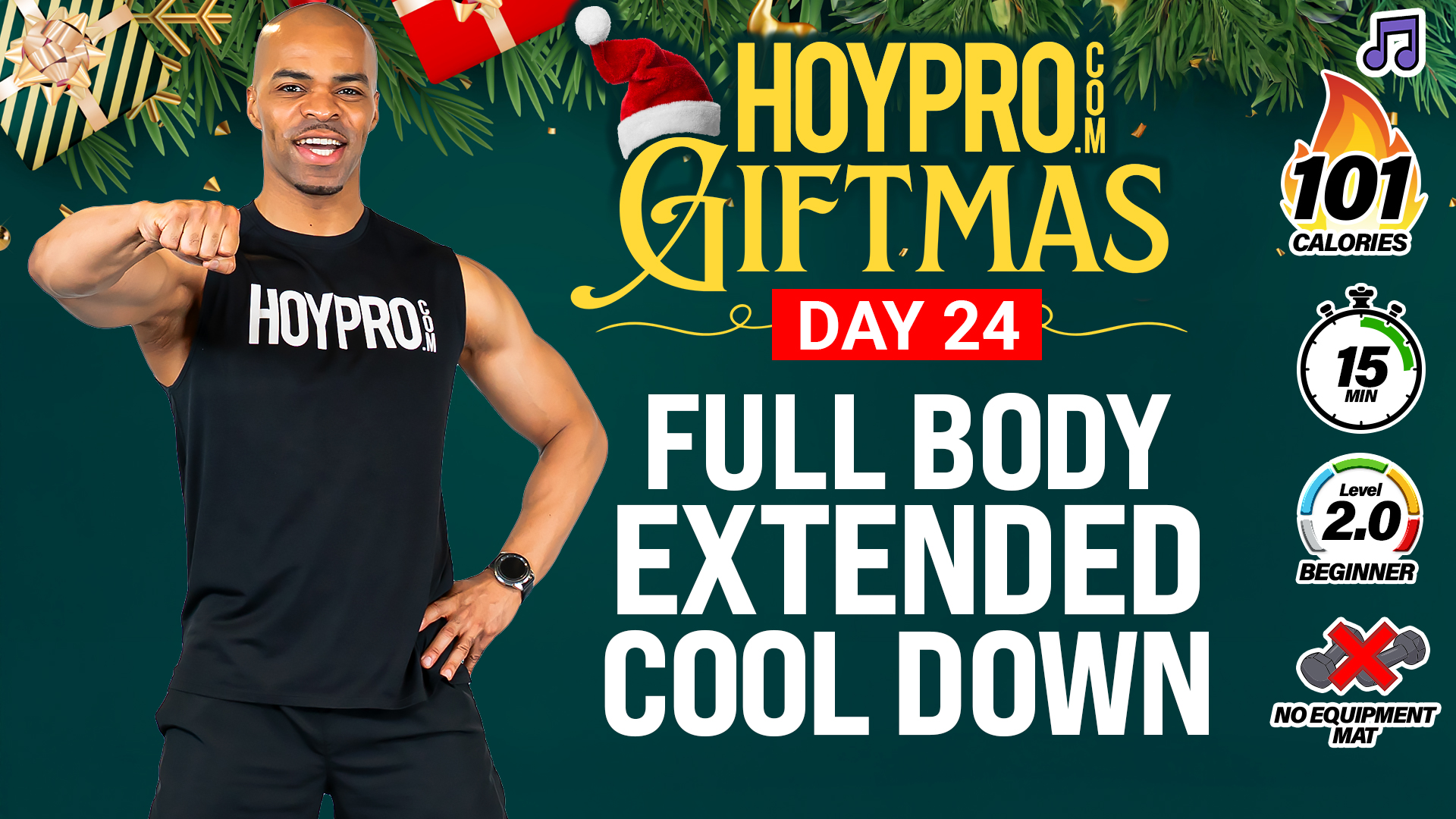 15 Minute Extended Full Body Cool Down Stretch - GIFTMAS Day 24