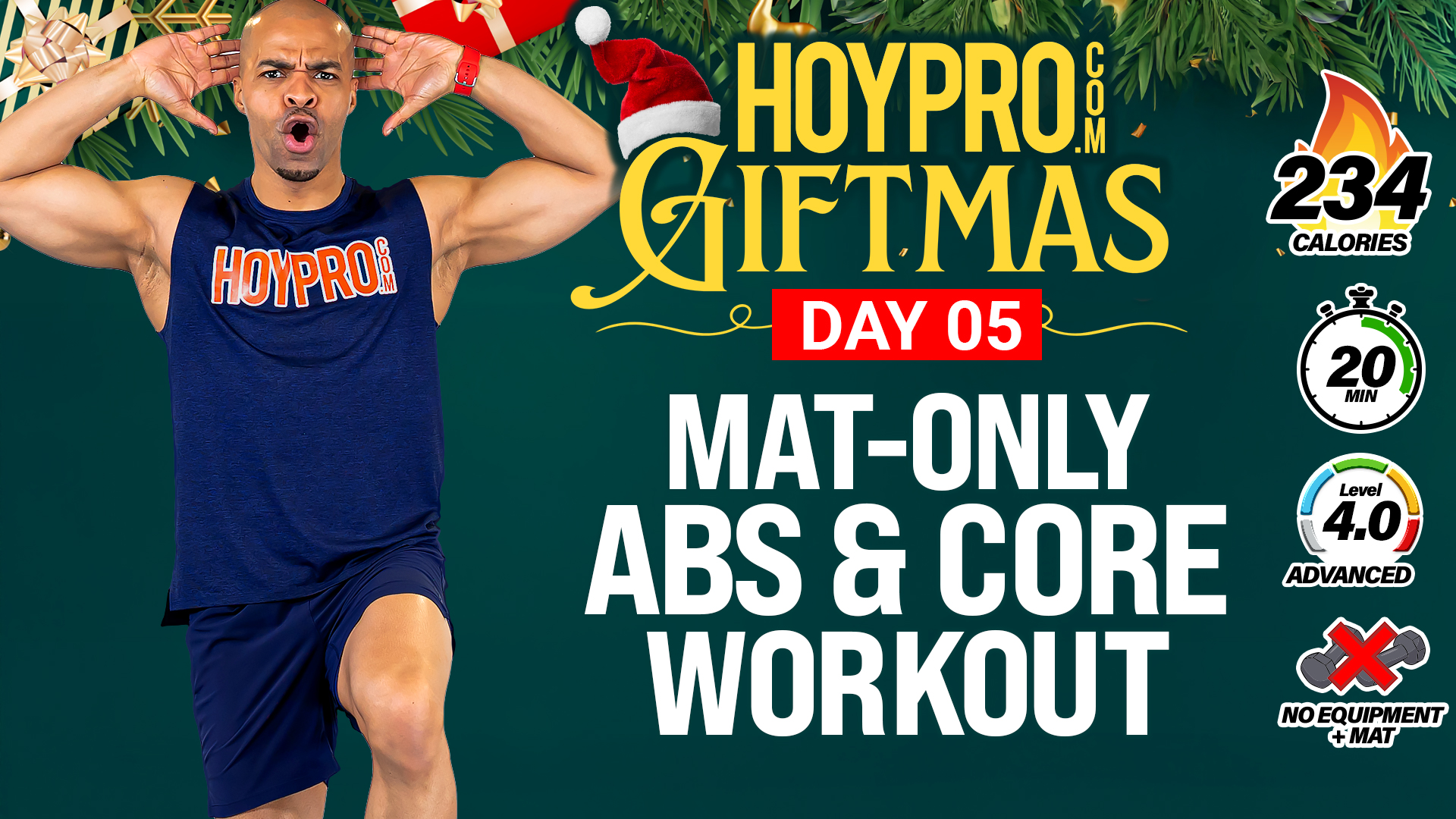 20 Minute Mat-Only Abs & Core Workout (No Equipment) - GIFTMAS Day 05